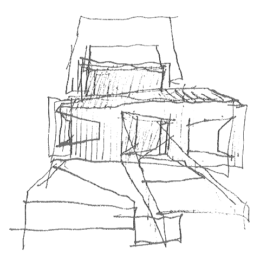 Skizze eines Hauses