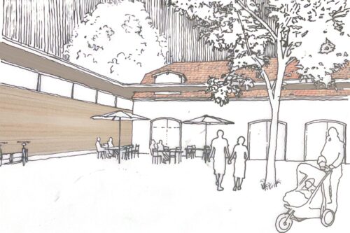 Sketch of the entrance area